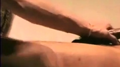 playing with his cock and hands while he