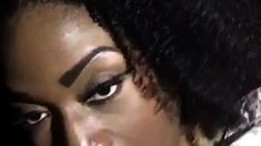 Black Girl Slurps Thick Penis