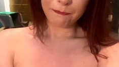 Pregnant Redhead Webcam Masturbation