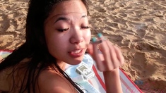 Horny japanese teen fucked hard outdoors