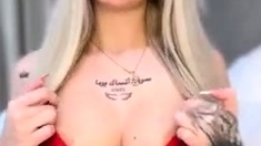 Big boobs milf masturbates with her dildo
