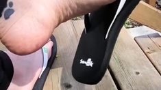 Linsey Dawn solo foot fetish