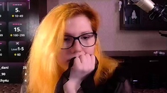 Amateur redhead shaves and masturbates