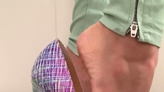 Foot fetish Close up feet and toes tease
