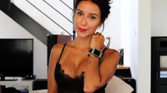 Close up teen foot worship