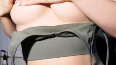 Amateur striptease and Solo masturbation