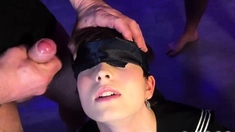 Group sex hardcore double blowjob swallowing cum