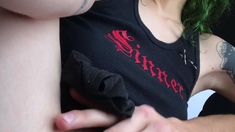 Close up pussy solo dildoing