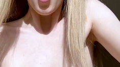 Sexy blonde emo teen solo cam session