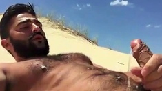 Greek Beach Jerk - Big Cock Hunk Outdoor Adventure