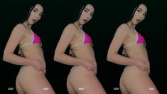 Petite small tit babe with perfect pussy masturbates