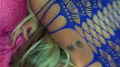 Amazing amateur blonde enjoying a doggystyle