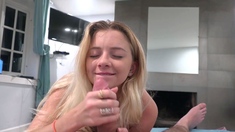 Riley Star giving a POV blowjob