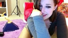 Hottest brunette solo webcam masturbation 2