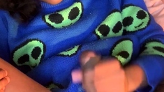 Two trannys fuck a black and a white guy on the sofa