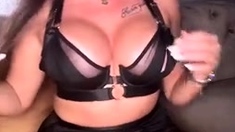 Big boobs milf masturbates with her dildo