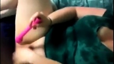 Curvy Girl Squirts with her Dildo on Webcam