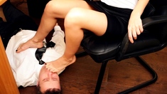 Ally kay femdom and foot fetish with horny boyfriend