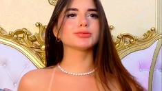 Cute Brunette Amateur Babe Sosha Masturbating