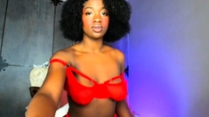 Hot Black Maid Does Some Webcam Black and Ebony