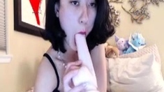 Tattoed Amateur Webcam Girl Hot Dildo Action Masturbation