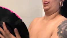 Hot Brunette Big Boobs Toying Pink Pussy