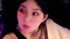 Tiny japanese babe outdoors showing boobs off