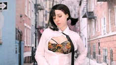Massive Juggs Brunette Fatty Strips And Jerks Solo