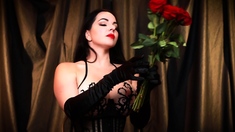 Sexy Brunette Babe Spreads Legs And Masturbates Shaven Twat