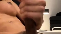 Fiona Ladyboy Masturbates With Dick Close Up Cumshot