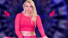 Peeing blonde fetish babe uses toy in her tight pussy