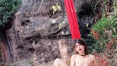 Sexy Brunette Teen Outdoor Masturbation