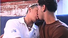 The blind date comes to an end with passionate kisses and hardcore anal sex