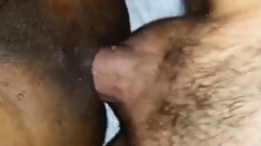 White Top Fills Black Bitch White Cum