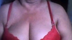 Brazilian granny shows her tits